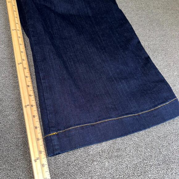 Boden Cropped Jeans Women 16 Blue Denim Pockets High Rise Wide Leg Dark Wash NWT - Picture 9 of 11